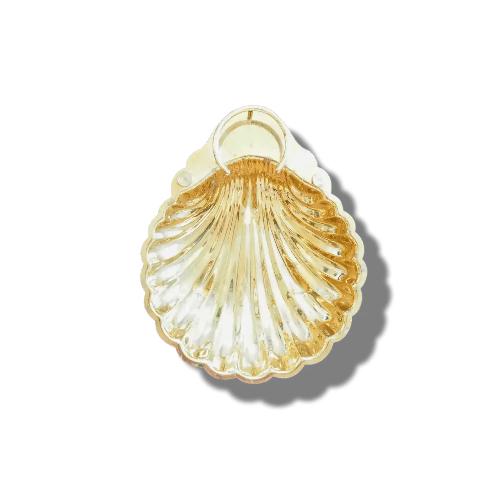 Vintage Brass Sea Shell Trinket Tray - Large