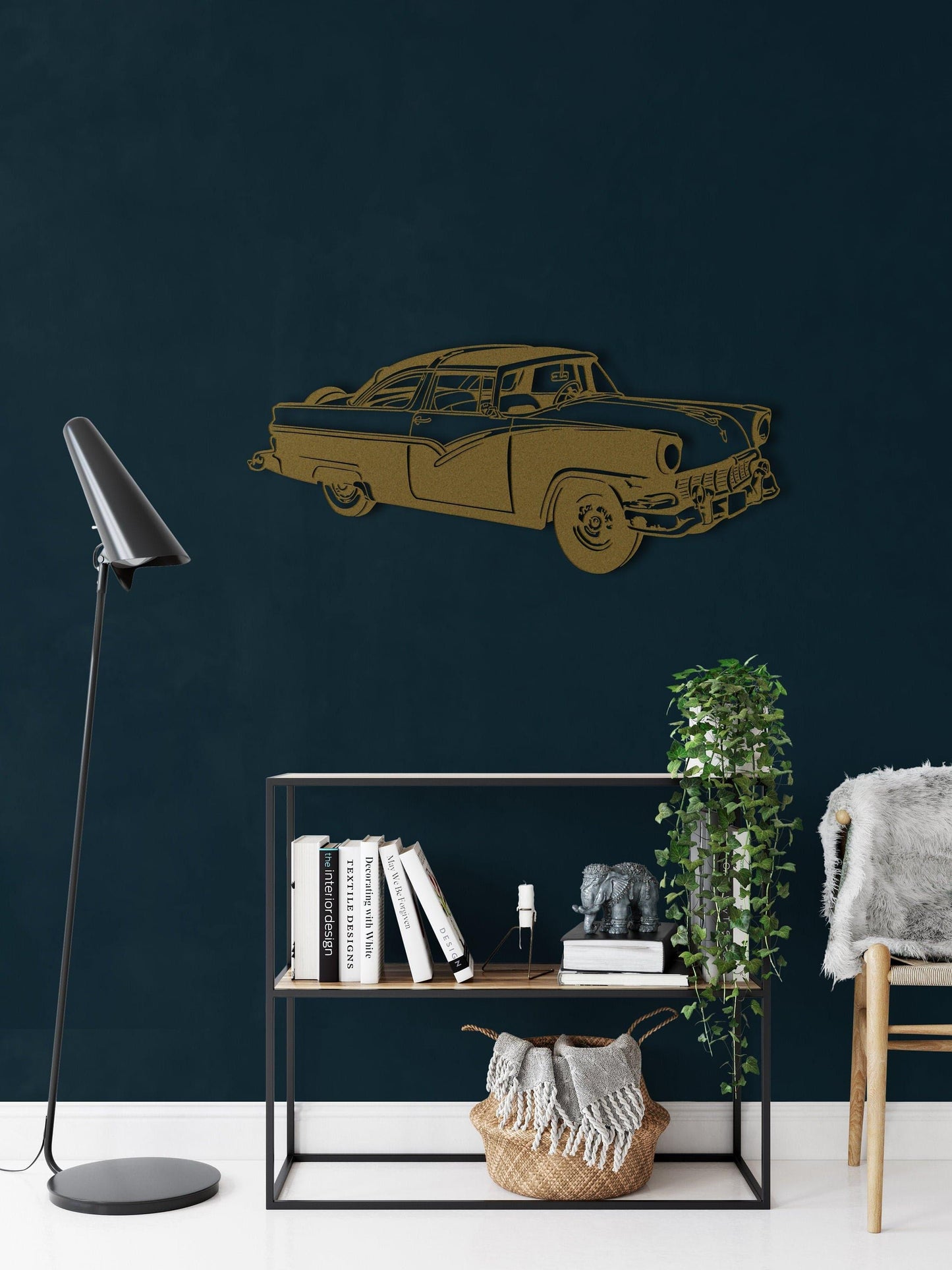 Vintage Car Silhouette Metal Wall Decor - MAIA HOMES