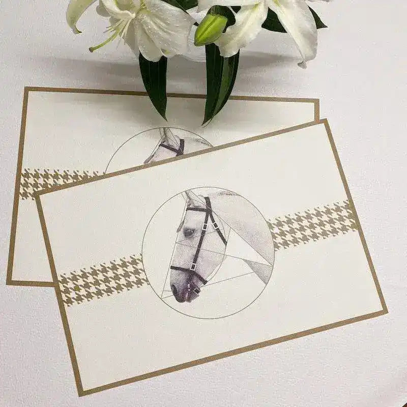 Vintage Horse Faux Leather Plate Mat