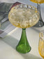 Vintage Inspired Colored Pleated Wine Glass - MAIA HOMES