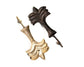 Vintage Inspired Solid Brass Palm Tree Wall Hooks - 2 pcs - MAIA HOMES