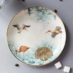 Vintage Inspired Wild Cat Bone China Plate Birds