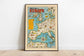 Vintage Map of Europe Poster Print| Europe Map Canvas - MAIA HOMES