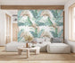 Vintage Oversized Palm Leaves Watercolor Wallpaper - MAIA HOMES