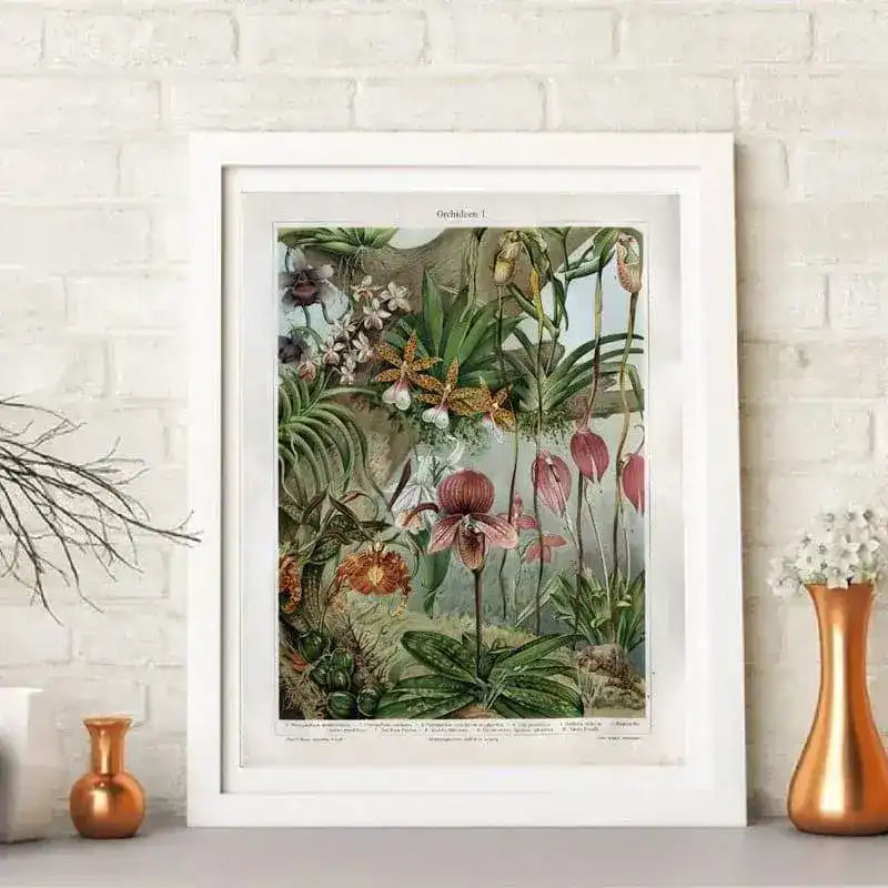 Vintage Palm Trees Botanical Wall Art Canvas Poster