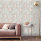 Vintage Pastel Pink and Gray Delicate Floral Wallpaper - MAIA HOMES