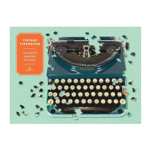 Vintage Typewriter 750 Piece Shaped Jigsaw Puzzle - MAIA HOMES