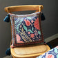 Vintage Velvet Floral Cushion Cover with Tassels - MAIA HOMES