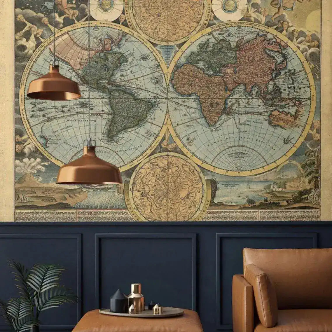 Vintage World Map Wallpaper Mural
