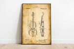 Violin Patent Print| Framed Art Print