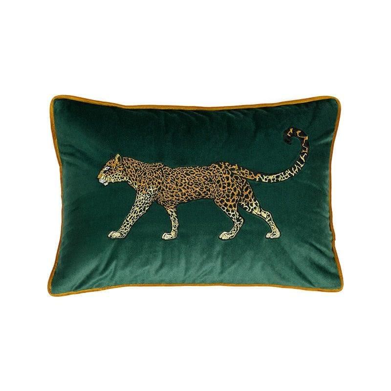 Walking Leopard Velvet Pillow Case