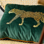 Walking Leopard Velvet Pillow Case