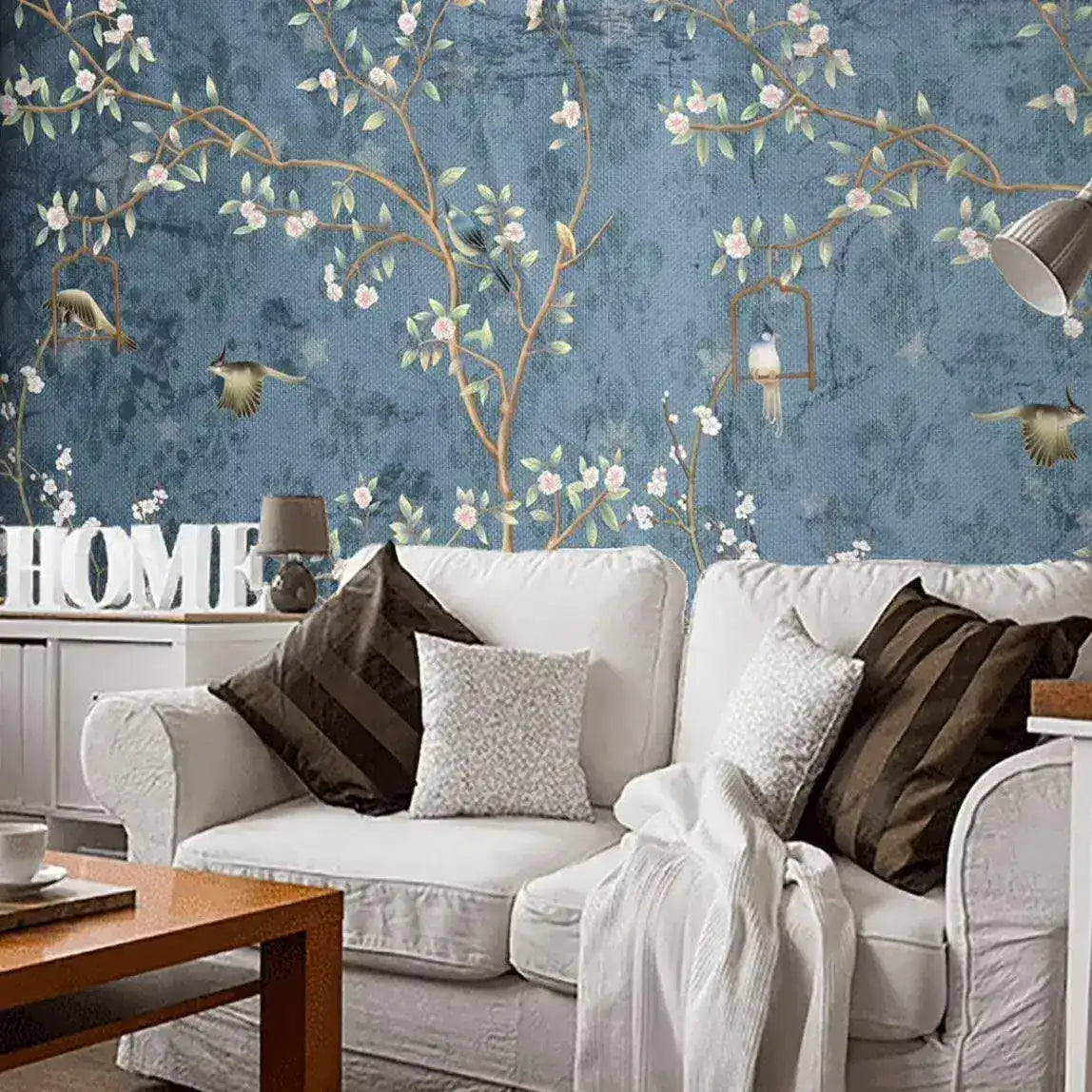 Elevate Your Space with Blue Chinoiserie Wallpaper