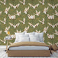 Watercolor Cranes Chinoiserie Wallpaper - MAIA HOMES