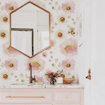 Watercolor Delicate Flowers Wallpaper - MAIA HOMES