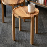 Waverly Side Table | Modern Round Wood Side Table