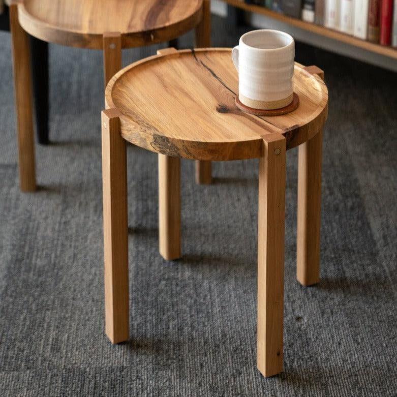 Waverly Side Table | Modern Round Wood Side Table - MAIA HOMES
