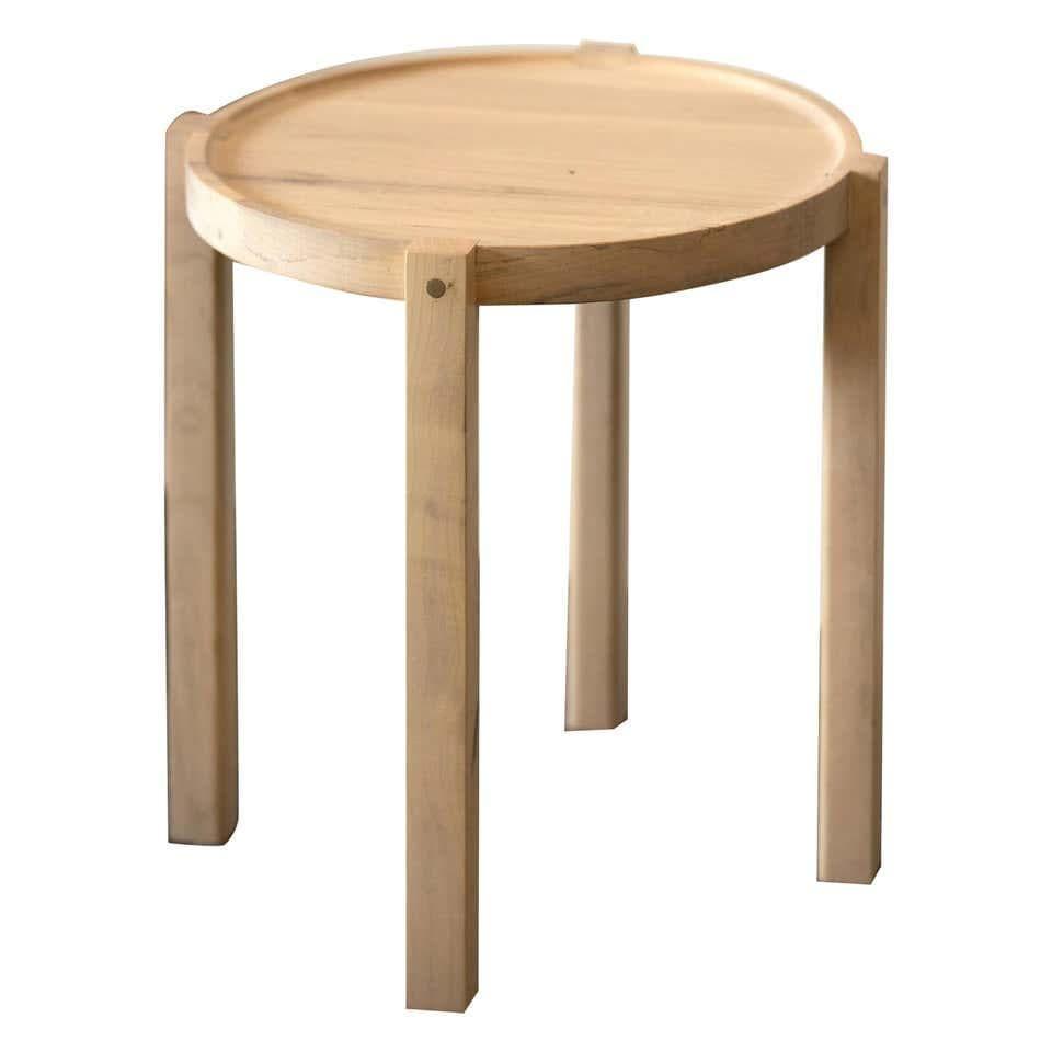 Waverly Side Table | Modern Round Wood Side Table - MAIA HOMES