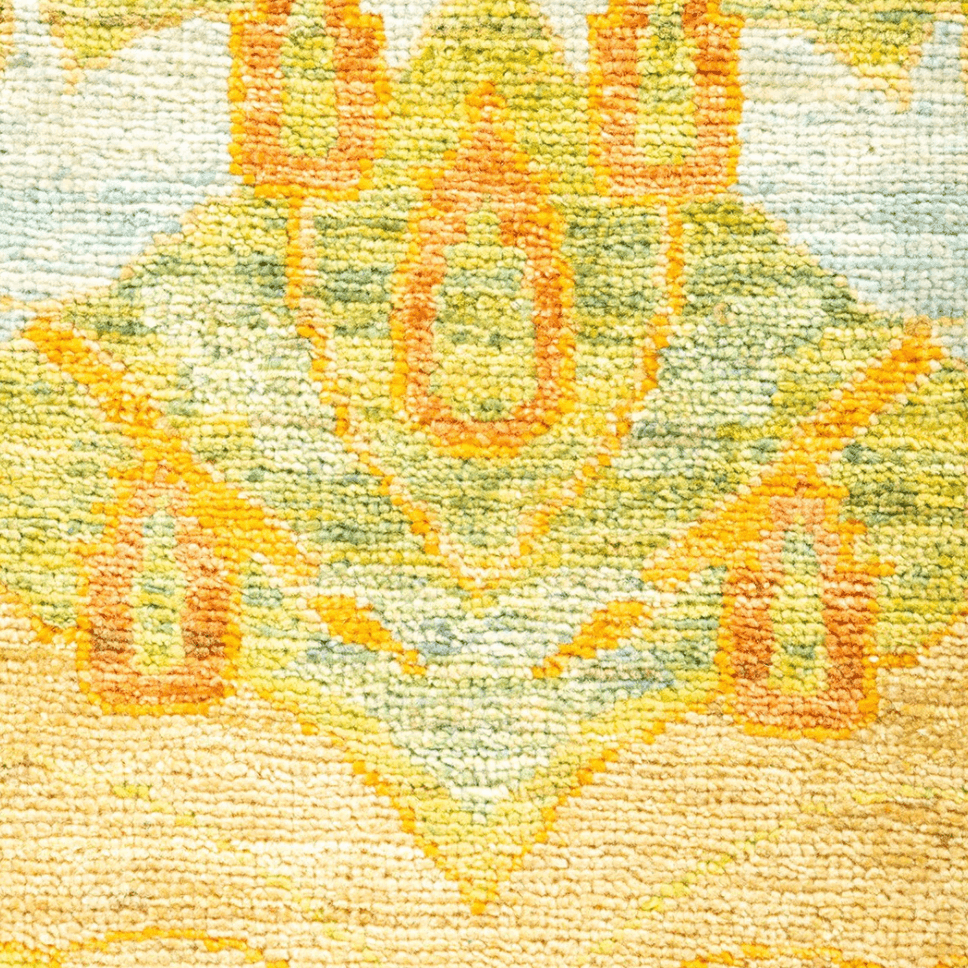 Waves of Amber Hand Spun Wool Hand Knotted Area Rug