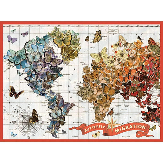 Wendy Gold Butterfly Migration 1000 Piece Jigsaw Puzzle - MAIA HOMES