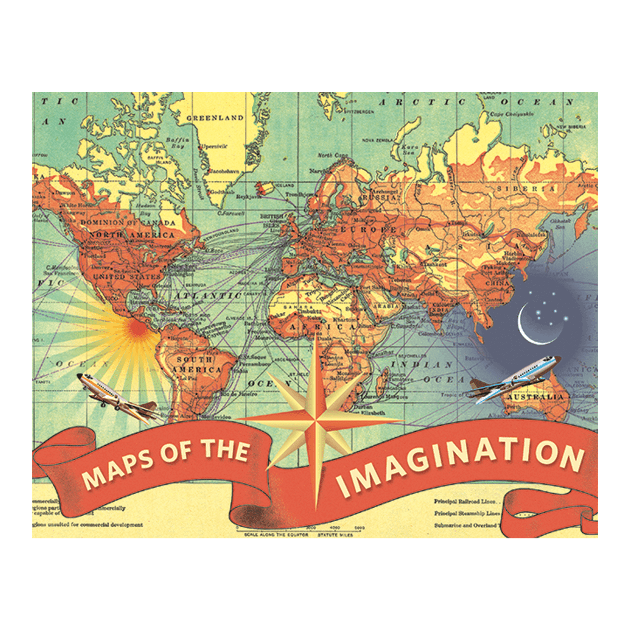Wendy Gold Maps of the Imagination Keepsake Box - MAIA HOMES