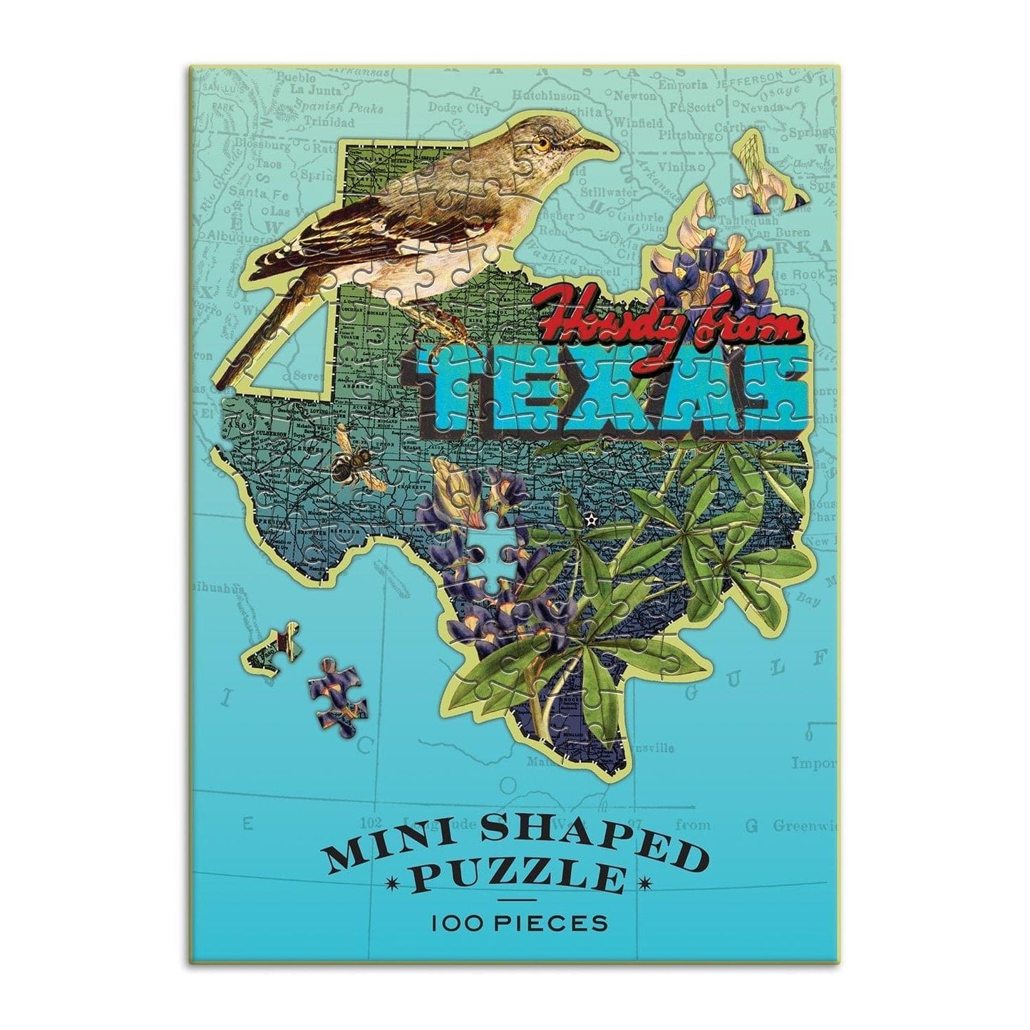 Wendy Gold Texas 100 Piece Mini Shaped Jigsaw Puzzle - MAIA HOMES