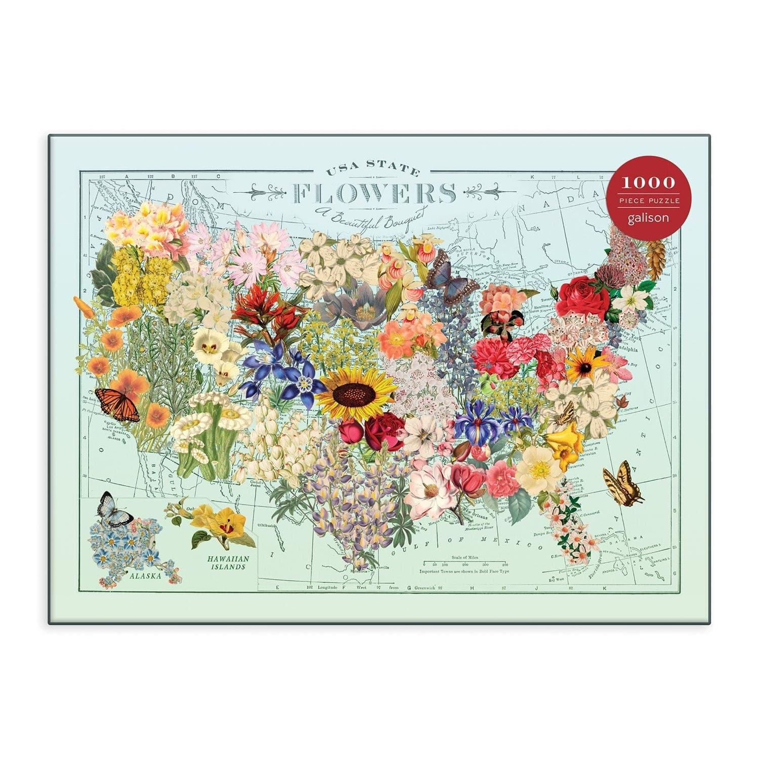 Wendy Gold USA State Flowers 1000 Piece Jigsaw Puzzle