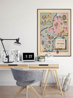 West Country Map Print| Art History