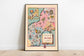 West Country Map Print| Art History - MAIA HOMES