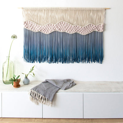 Where The Waves Break Extra Large Dye Macrame Wall Hanging - MAIA HOMES