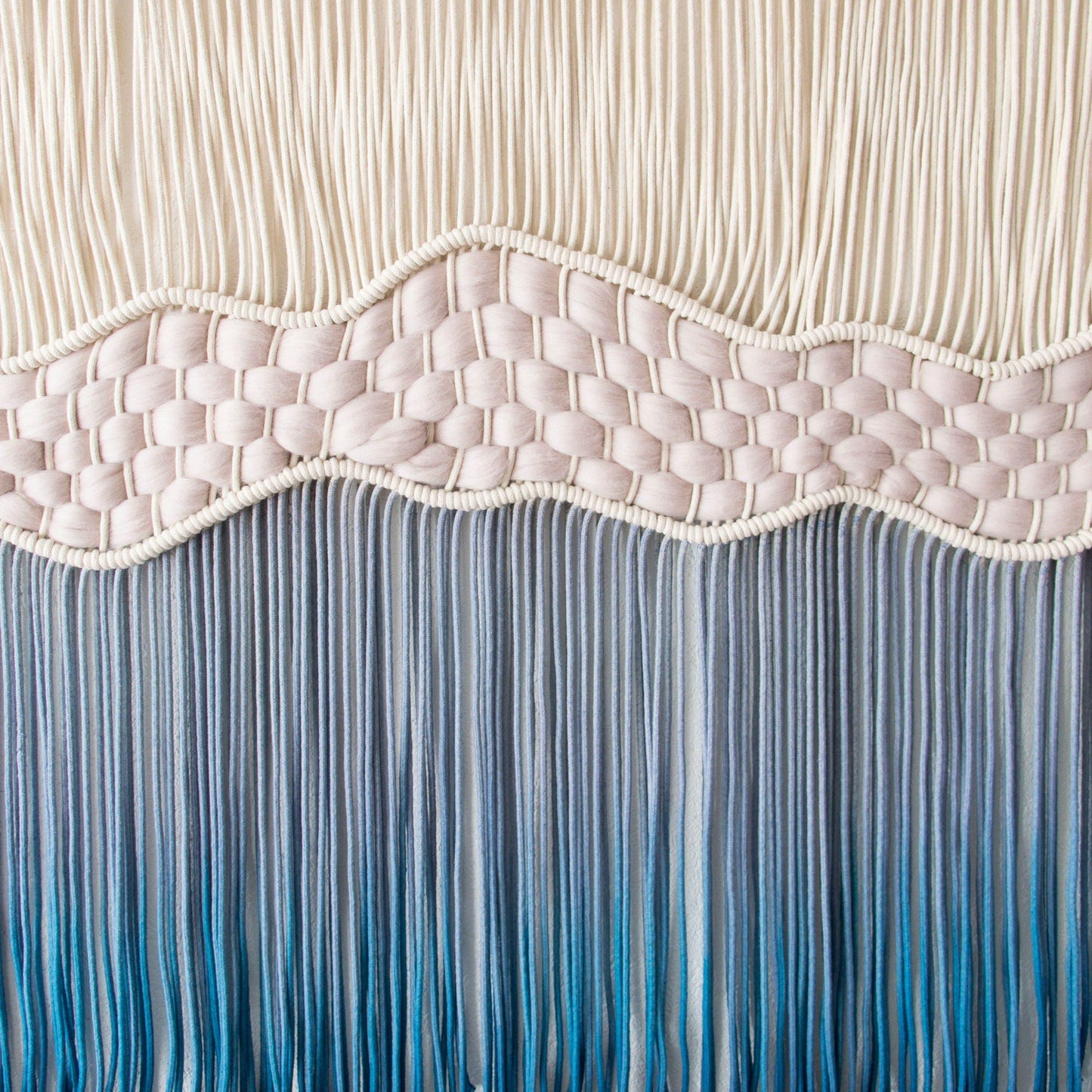 Where The Waves Break Extra Large Dye Macrame Wall Hanging - MAIA HOMES