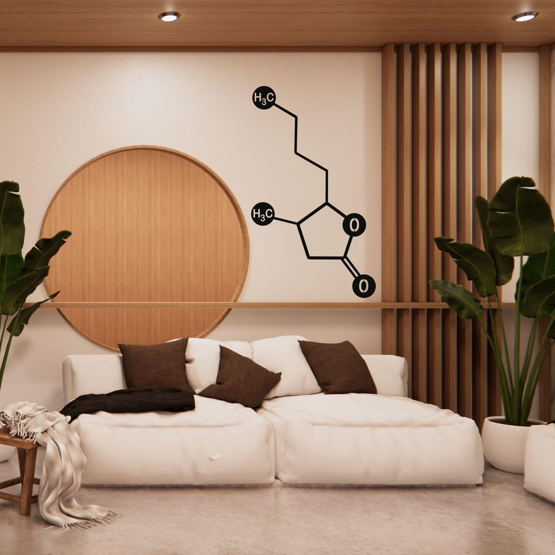 Whiskey Molecule Metal Wall Art