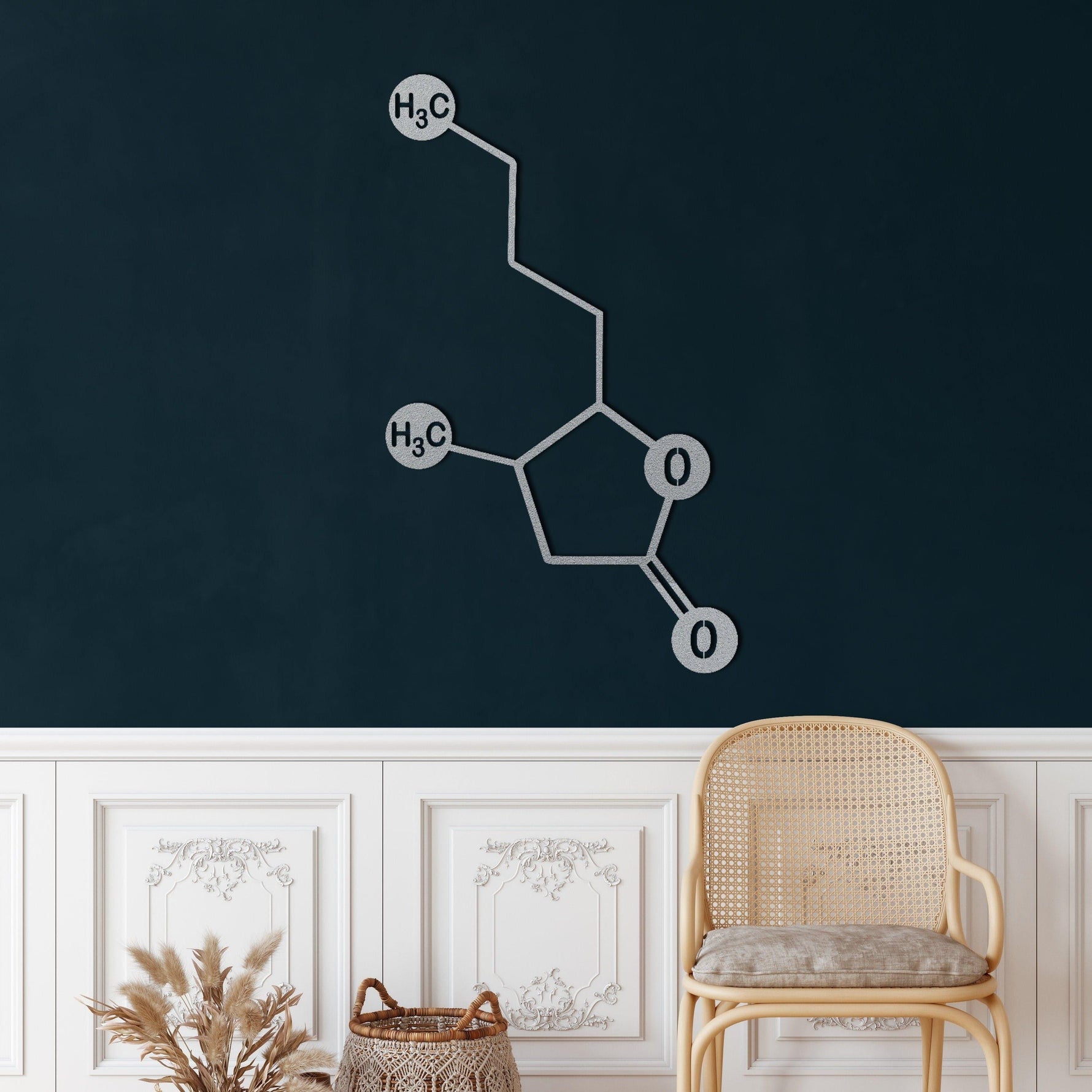 Whiskey Molecule Metal Wall Art