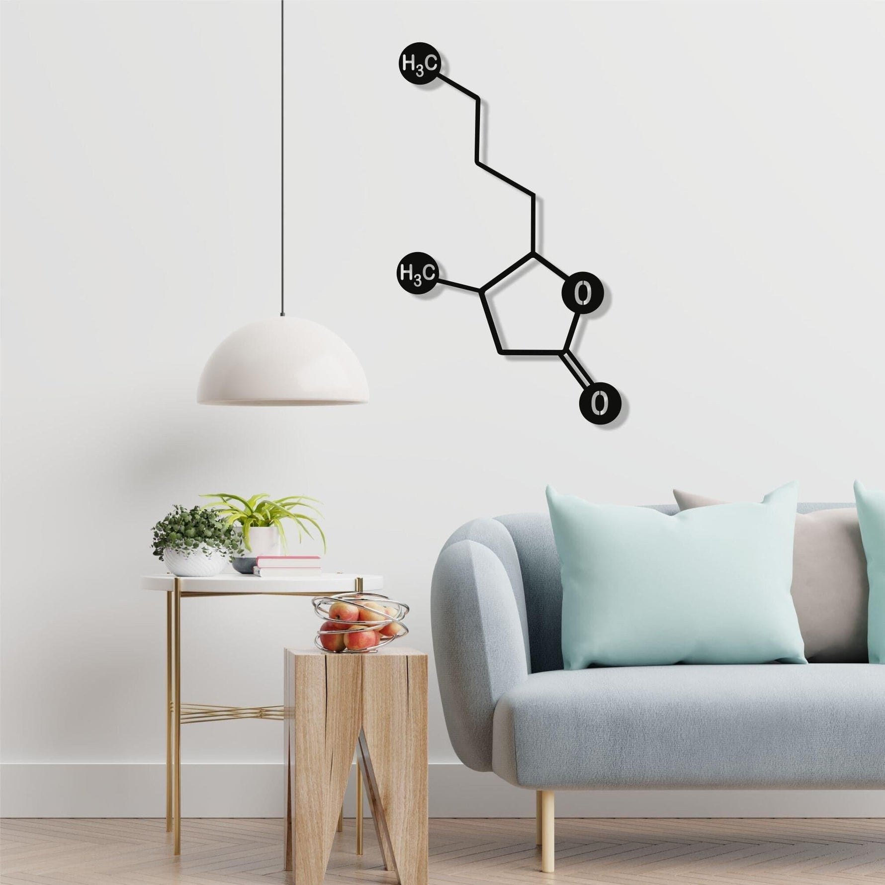 Whiskey Molecule Metal Wall Art