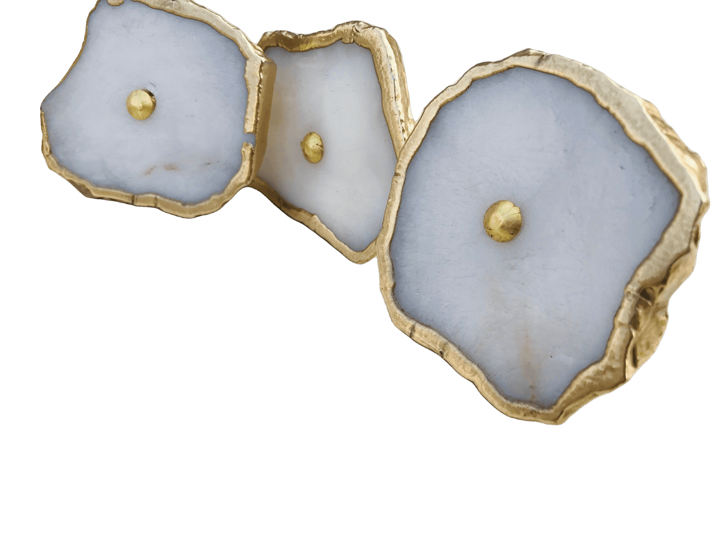 White Agate Cabinet Door Pull Handle - Set of 6 - MAIA HOMES