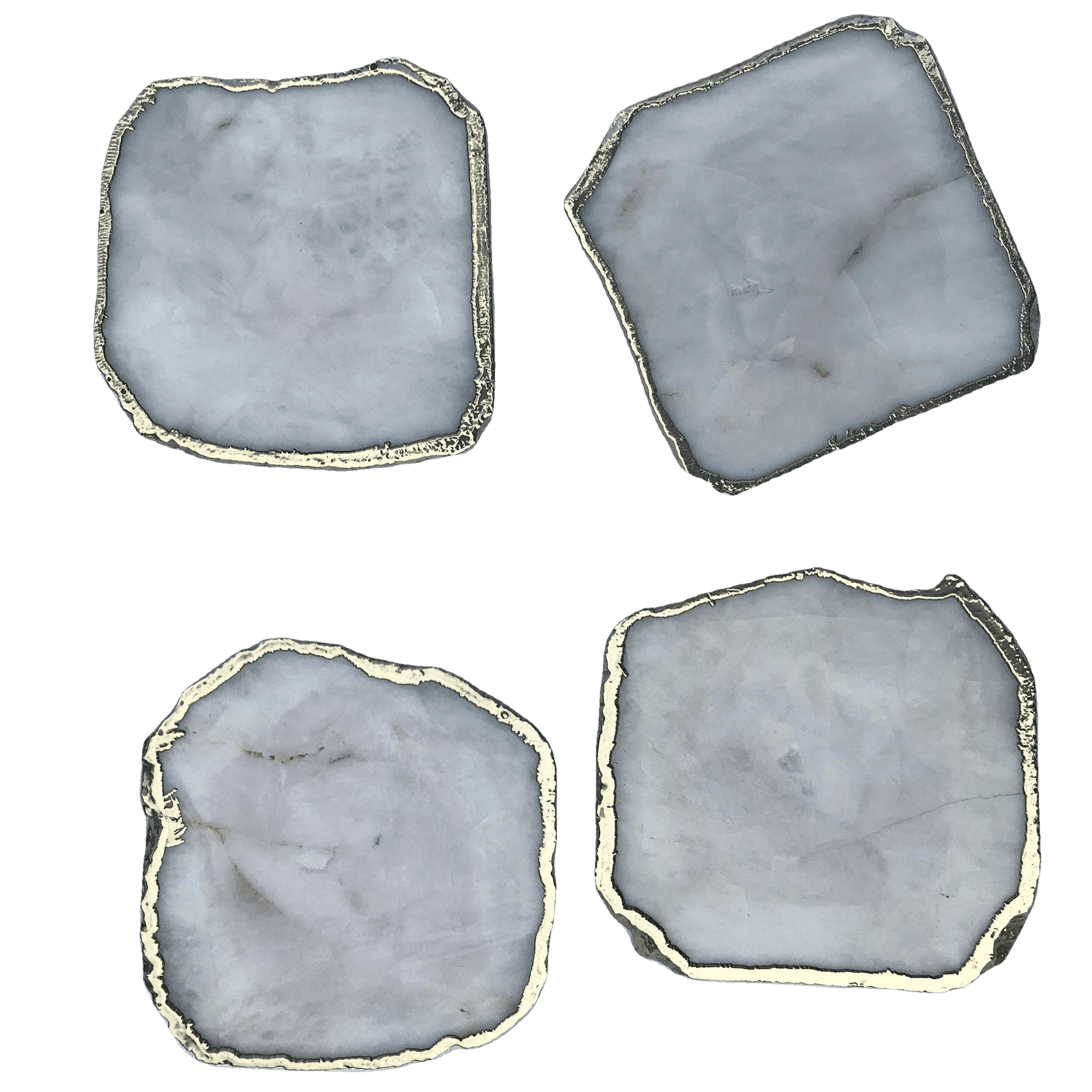 White Agate Coaster - Set of 4 OS