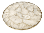 White Agate Countertop Lazy Susan Centerpiece