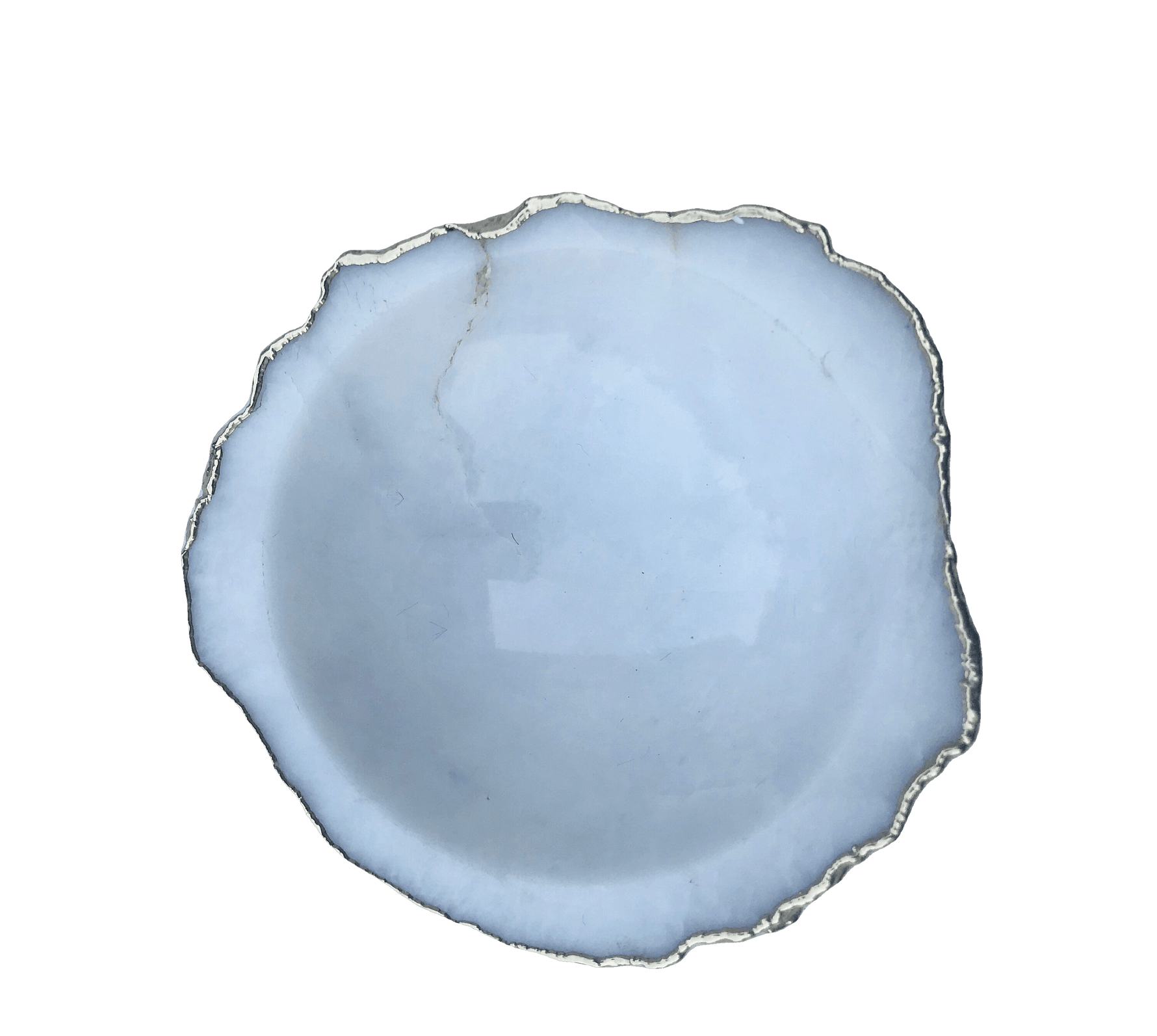 White Agate Geode Jewelry Bowl