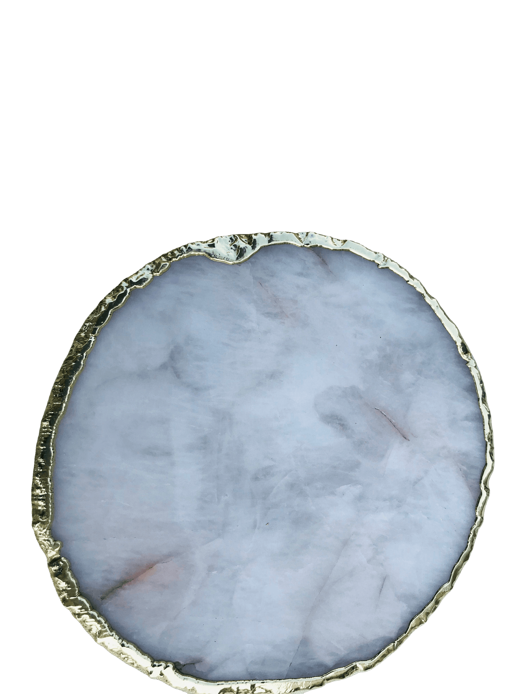 White Agate Hand Rounded Coasters - Set of 4