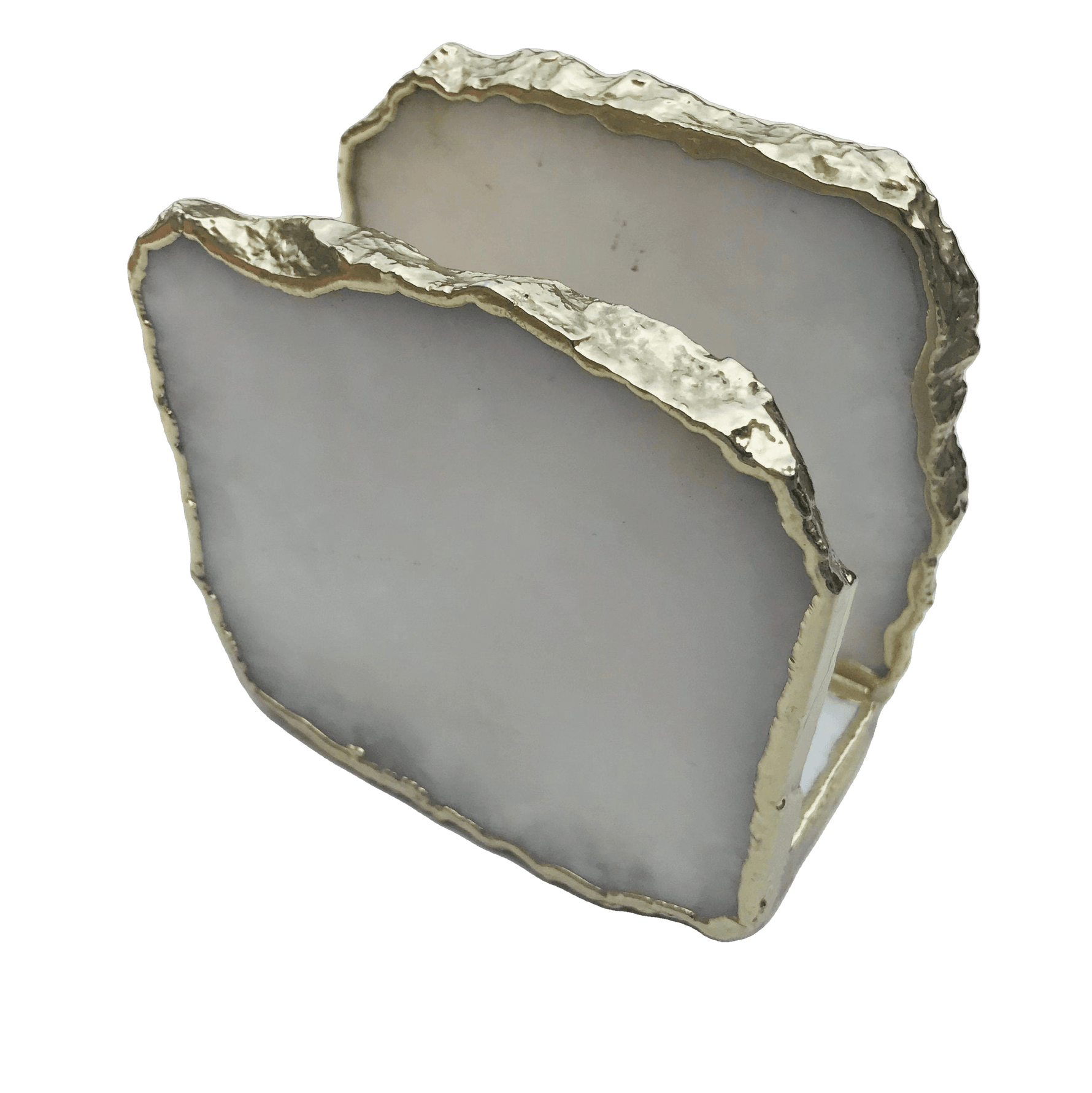 White Agate Napkin Holder