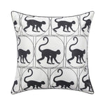 White and Black Circle Monkey Cushion Cover Default Title