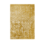 White Bloom Elegant Hand Tufted Viscose Rug - Golden