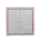 White Cotton Napkins with Pink and Red Trim