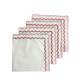 White Cotton Napkins with Pink and Red Trim