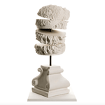 White Cut-out Greek God Zeus Bust Sculpture Statue