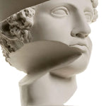 White Cut-Out Hermes Bust Statute