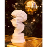 White Cut-Out Hermes Bust Statute