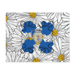 White Daisy Ladies in Blue Placemat 18" × 14"