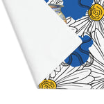 White Daisy Ladies in Blue Placemat