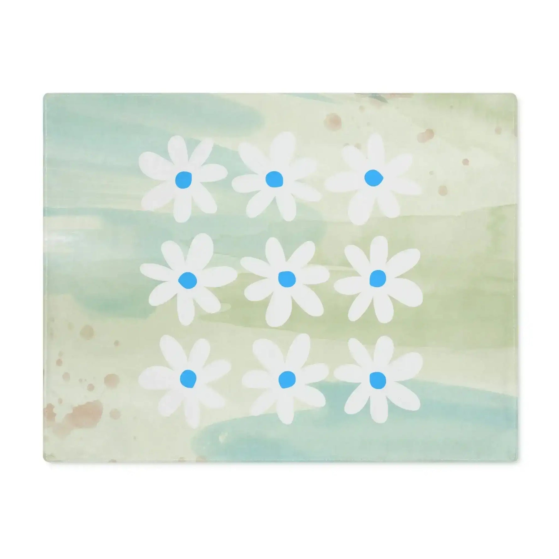 White Daisy Watercolor Placemat 18" × 14"